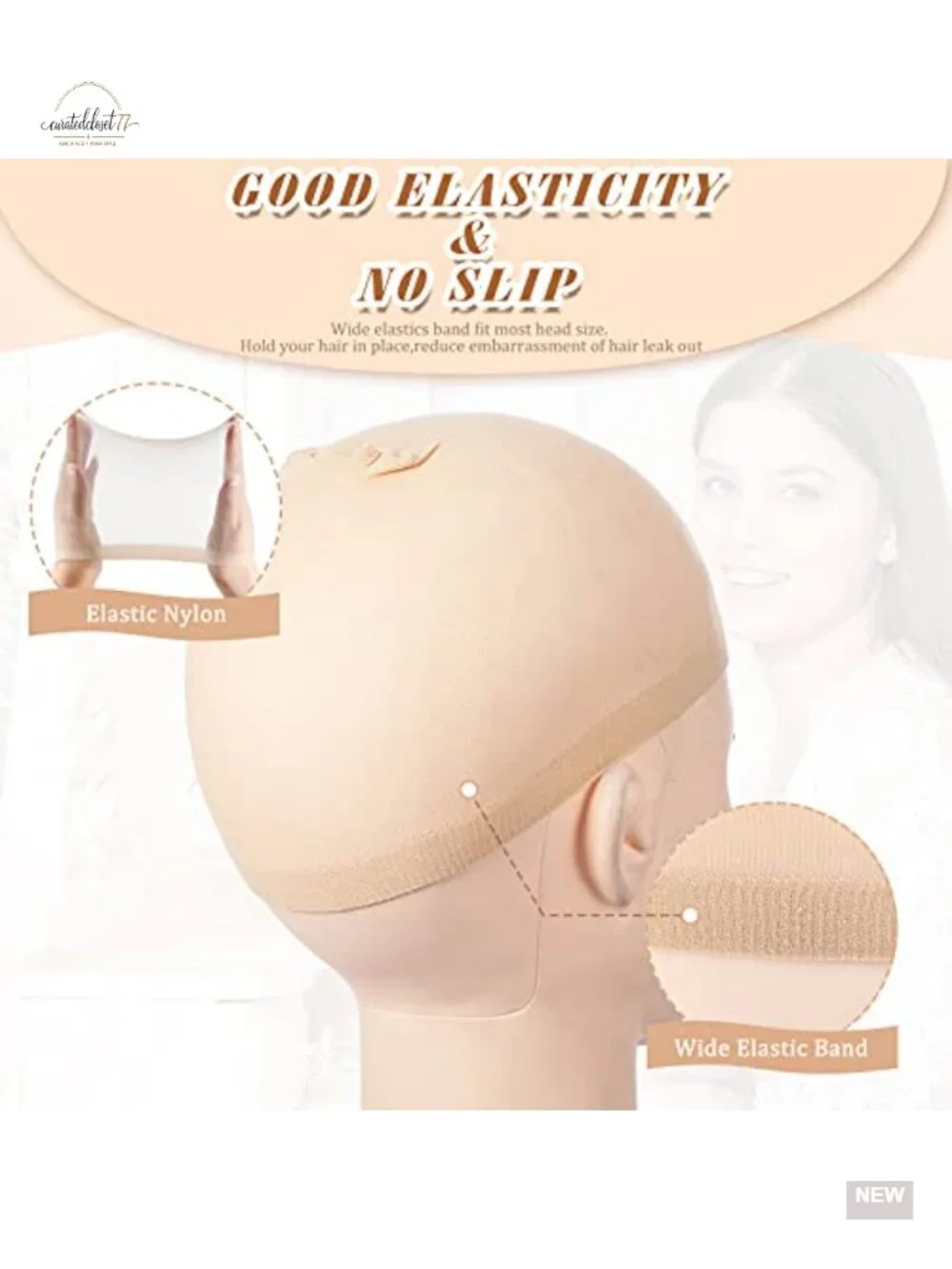 Nylon Wig Caps Elastic Stretchy 100 Pack